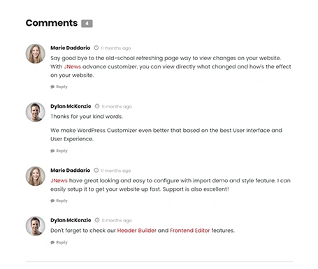 default comment