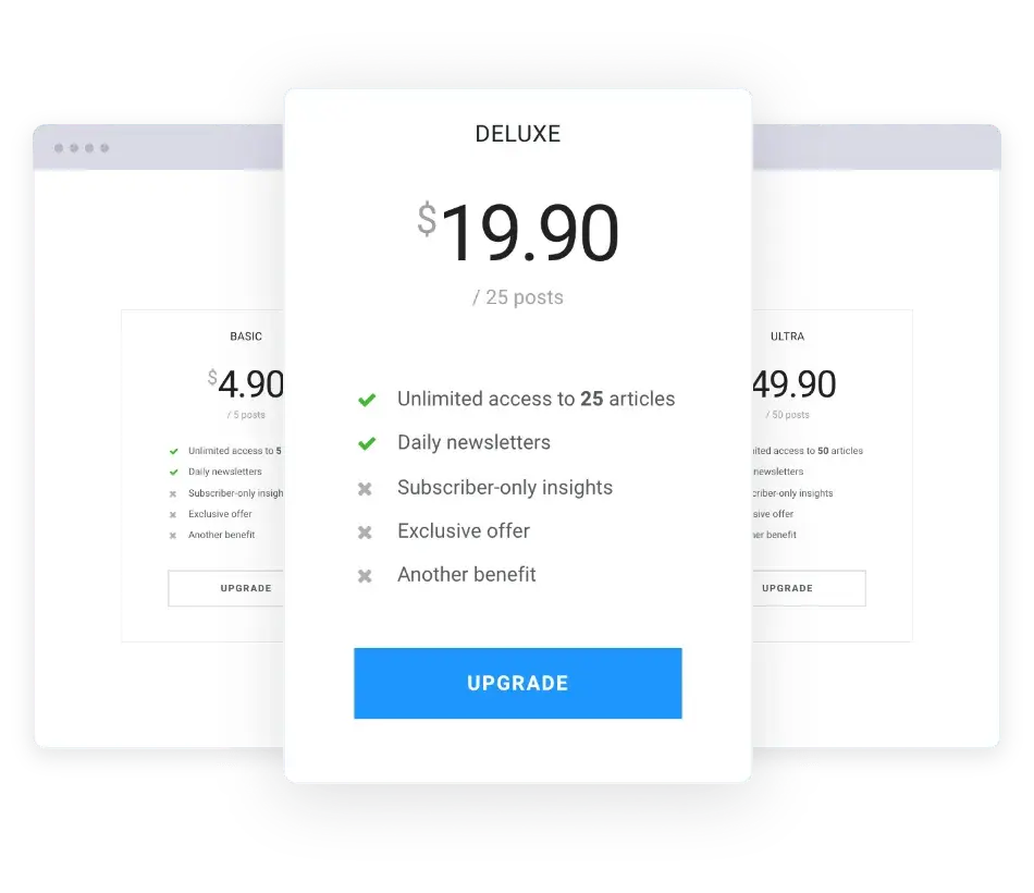 flexible pricing options