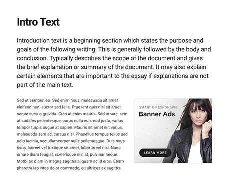 intro text shortcode