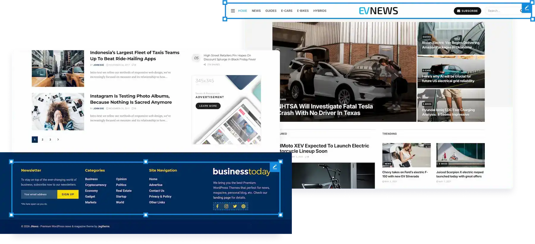 layout website builder hero