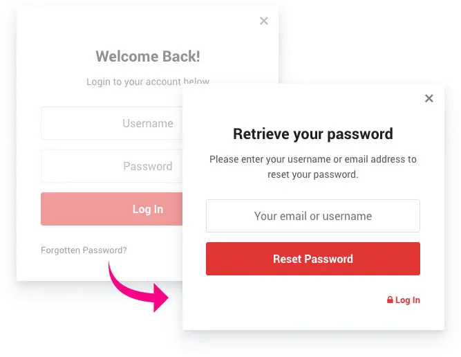 reset password