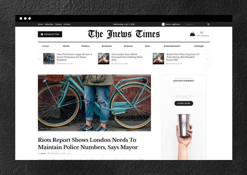 the jnews times theme