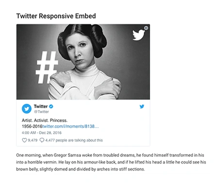 twitter embed