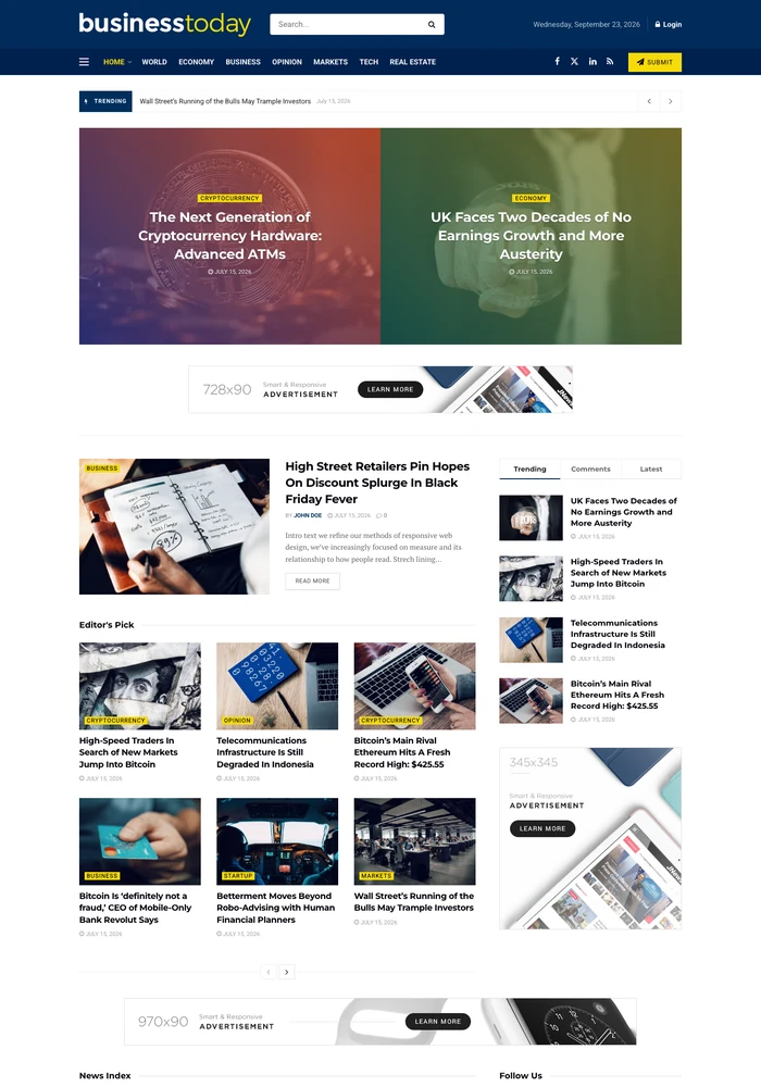 Business website preview