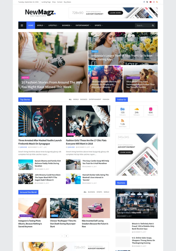 Classic Magazine website preview