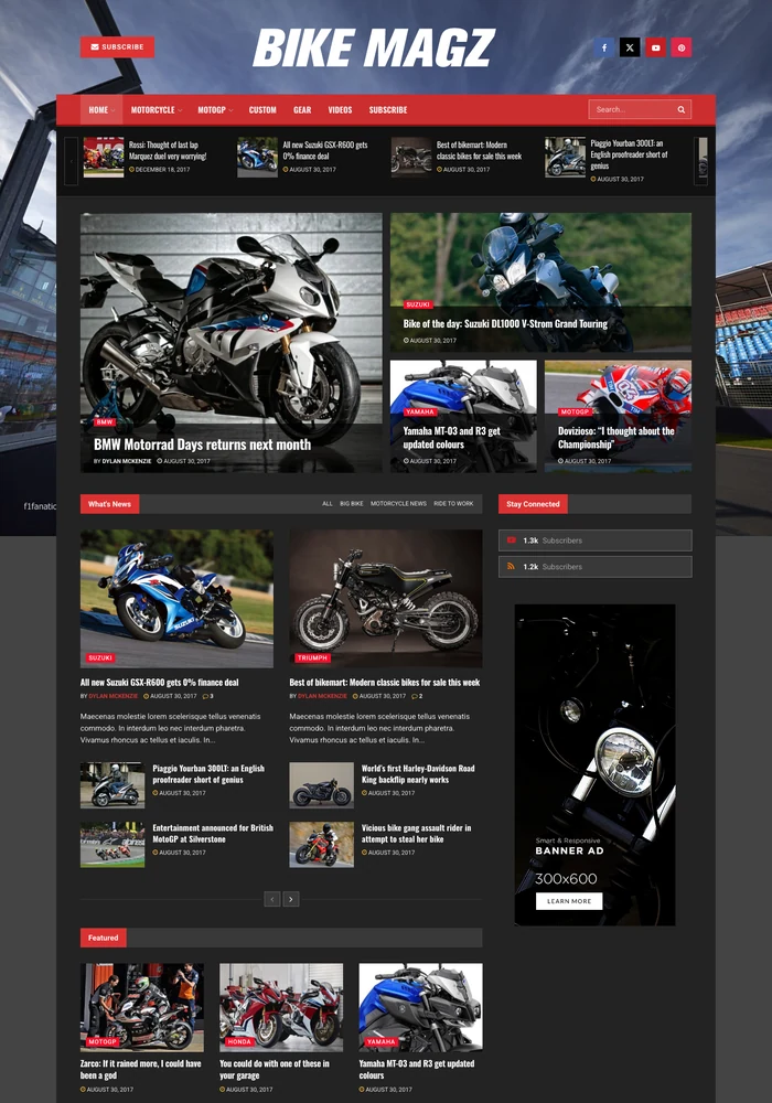 Motorcycle News website preview