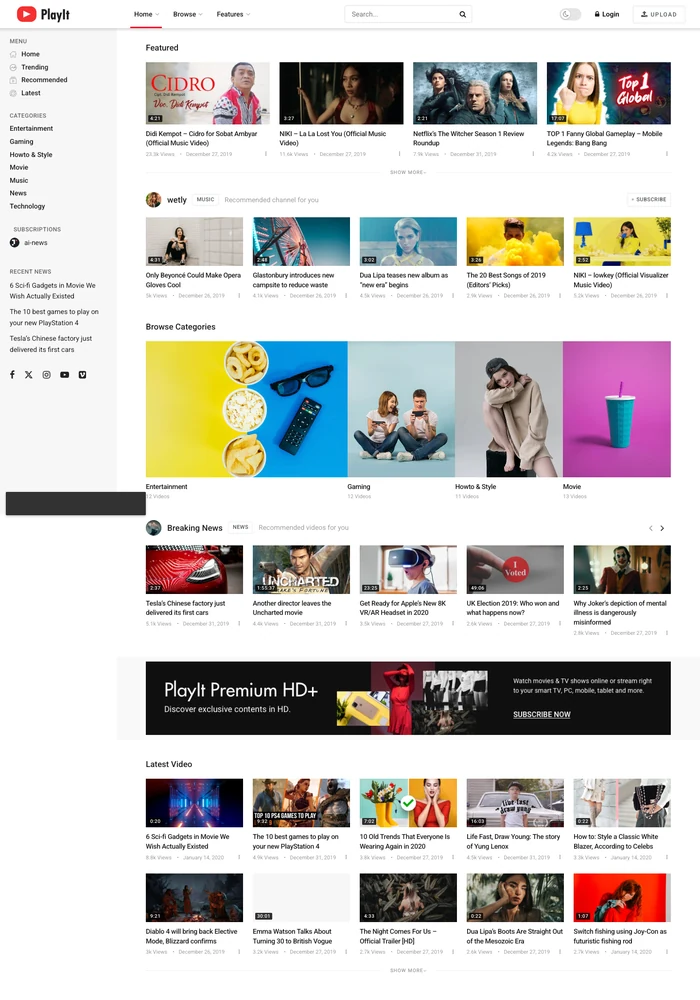 PlayIt website preview