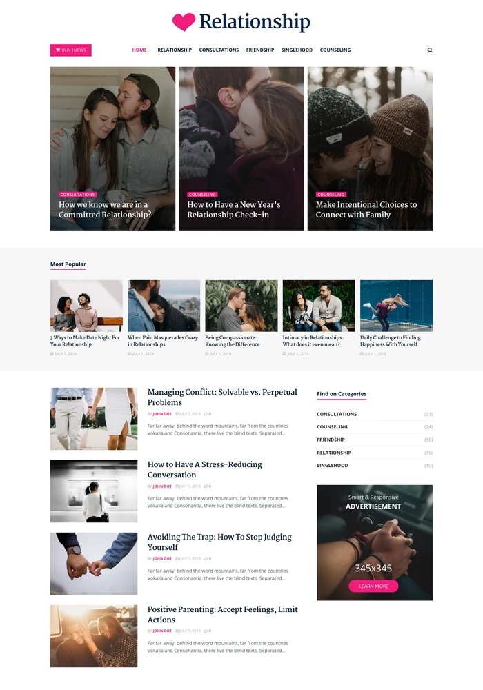 Relationships website preview