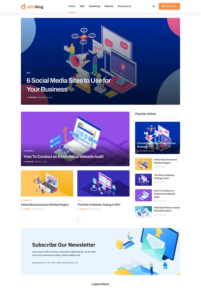 SEO Blog website preview