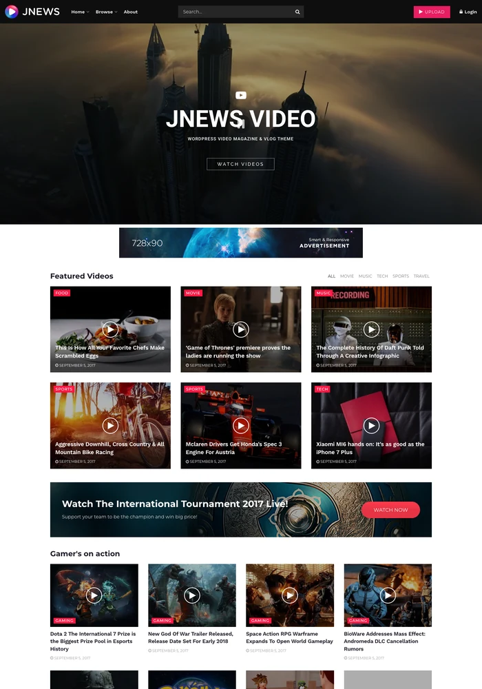 Video Demo website preview